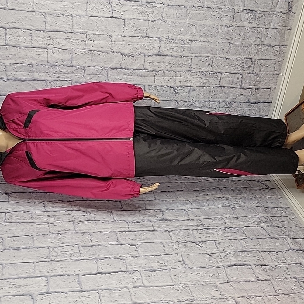 AVIA Pink and Charcoal Gray Vintage Tracksuit Medium